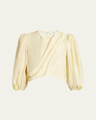 Chlo&eacute; Draped Cropped Top