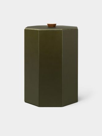 Rabitti 1969 Coste Leather Wastepaper Bin