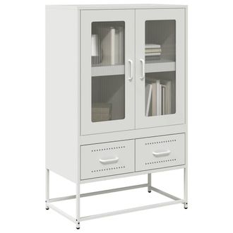 Berkfield Home Highboard White 68x39x111.5 cm Steel