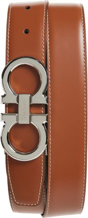 Ferragamo Double Gancio Belt in New Cognac Nero at Nordstrom, Size 105