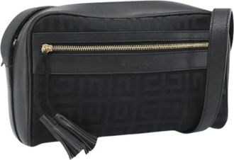 Givenchy Pre-owned Canvas Shoulder Bag - Dames - Vintage Schoudertas - Zwart - ONE Size - Leer - Vintage