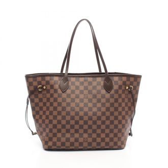 Louis Vuitton Brown Coated Canvas Leather Handbag Tote Bag (Pre-Owned)