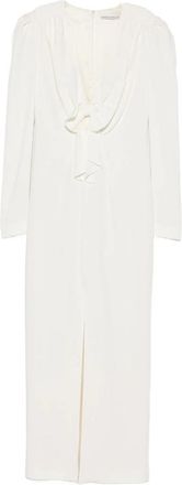 Alessandra Rich Bow-detail Puff-shoulder Dress