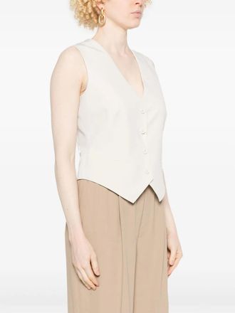 Herno Womens Logo-Jacquard Waistcoat Clear Ss25 W