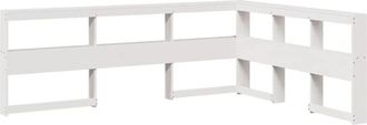 vidaXL Bookcase Headboard L-Shaped White 140 cm Solid Wood Pine Vidaxl
