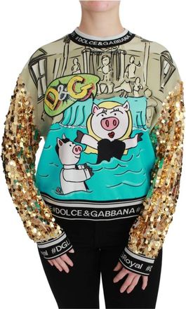 Dolce & Gabbana Sweatshirts - Dames - Sweatshirts - Veelkleurig - S - Katoen - Hoodies & sweatvesten