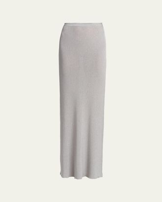 Tom Ford Paillette Ribbed Knit Maxi Skirt