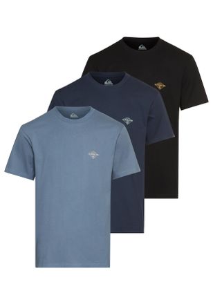 Quiksilver T-Shirt QUIKSILVER DIAMONDS BEST SHORT SLEEVE TEE PACK3 YM, Herren, Gr. XXL, schwarz, navy, shadow blau, Obermaterial: 100% Baumwolle, Shirts T-Shirt