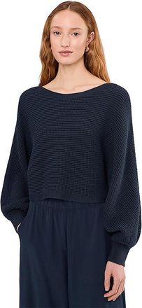Beyond Yoga Ready For Barre Cropped Sweater Womens Sweater Nocturnal Navy : MD, Cotton/Wool