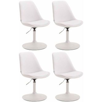 Clp Clp - Set De 4 Sillas Lounge Maverick En Polipiel Blanco Blanco