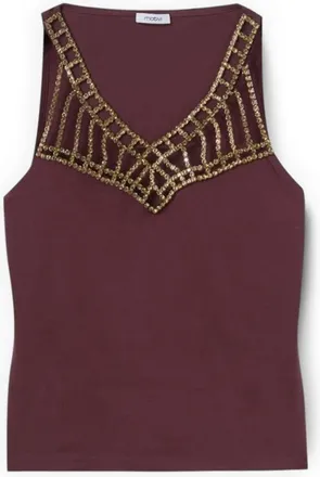 Motivi Tops, Dames, Paars, S, Katoen, Sleeveless Tops