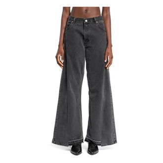 E.L.V. Denim E.L.V. Denim, Wide Jeans, female, Gray, W25, Charcoal Grey Denim Flared Jeans