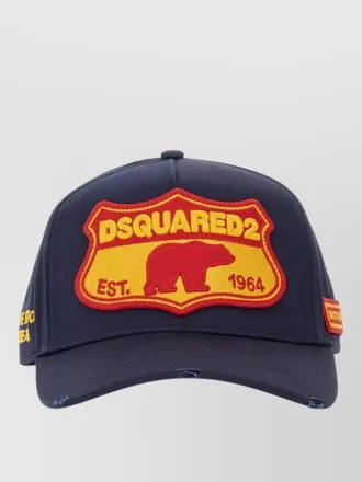 Dsquared2 baseball hat curved brim patch detail