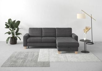 HOME AFFAIRE Ecksofa »Summer L-Form« mit Recamiere, mit oder ohne Bettfunktion und Bettkasten, Cord-Bezug