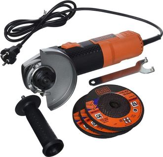 Black+Decker Stanley - black + decker BEG210KAC3 flex smerigliatrice angolare 115 mm 900W anti riavvio