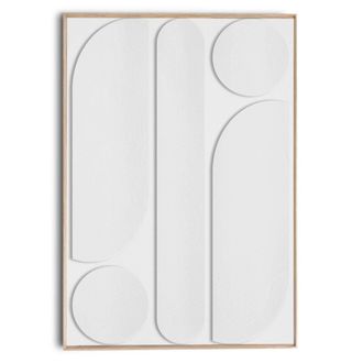 Reinders Wandbild »Weisses abstraktes« Schlafzimmer - Weiss - MDF - Abstrakt - 70x100 cm