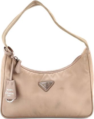 Prada Re-Edition 2000 Tessuto Mini hobo bag - Beige