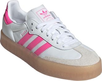 adidas Sambae Sneaker in White/Off White/Lucid Pink at Nordstrom, Size 10.5