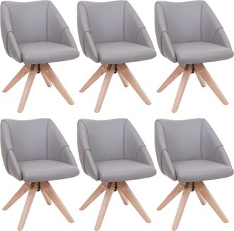 Hhg [nunca Usado] Juego De 6 Sillas De Comedor Hhg-525, Sillas De Cocina, Sillas Giratorias, Sillas Tapizadas, Sillas De Mesa De Comedor, Giratorias, De M