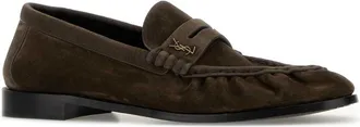 Saint Laurent Mens Le Loafer Brown Suede