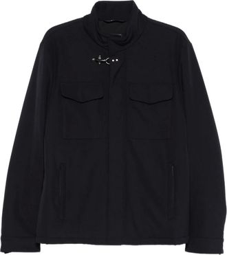 Fay Light Jackets, male, Black, Size: L Short Field Jacket