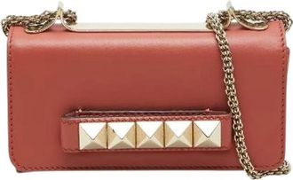 Valentino Pre-owned Rockstud Vavavoom Leren Schoudertas met Ketting - Dames - Vintage Schoudertas - Roze - ONE Size - Leer - Vintage