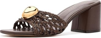 Marc Fisher Farrel Womens Dress Sandals Dark Brown : 7.5 M, Textile