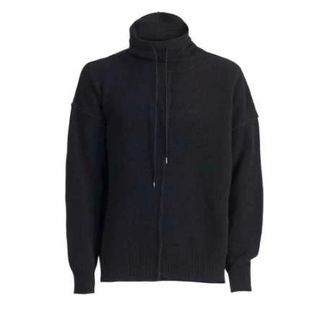 Isabel Benenato Sweatshirts, male, Black, M, Black Yak Tie Jumper Modern Oversized