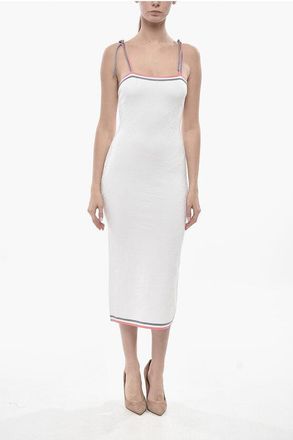 Fendi Jacquard-Knit Slip Dress with Monogram Pattern size 40