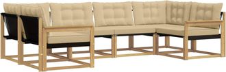vidaXL Conjunto De Sof&aacute;s De Exterior 6 Uds. Y Beige Vidaxl