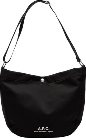 A.P.C. Compact Black Shoulder Bag With Adjustable Strap