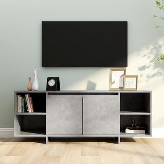 vidaXL Vidaxl - Mueble Para Tv Madera Contrachapada Gris Hormig&oacute;n 130x35x50 Cm