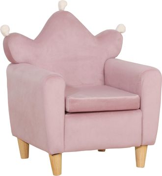 HOMCOM Sill&oacute;n infantil 50x42x58 cm rosa