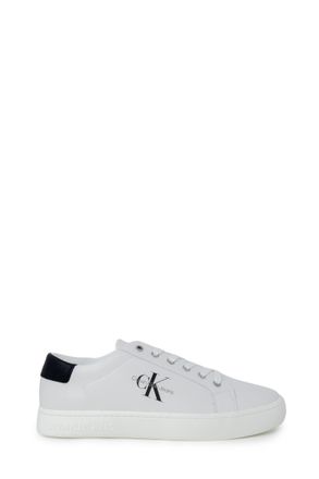 Calvin Klein Jeans Mens Cup Trainers - White Leather - Size UK 10
