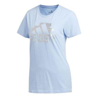 adidas (WMNS) adidas SEE U SS TEE Training Sports Short Sleeve Light Blue ED8170