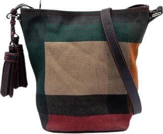 Burberry Pre-owned Mini Ashby - Dames - Vintage Tas - Veelkleurig - ONE Size - Leer - Vintage