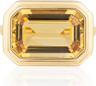 Goshwara Manhattan East West Emerald Cut Ring in Yellow at Nordstrom, Size 7