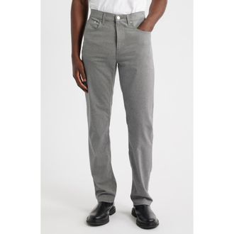 Frame Denim Modern Straight Leg Five-Pocket Twill Pants in Charcoal at Nordstrom, Size 33
