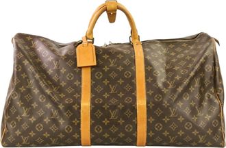 Louis Vuitton Monogram Brown Coated Canvas Boston Bag (Pre-Owned)