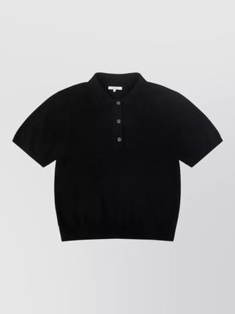 Entire studios polo knit short sleeves ribbed hem