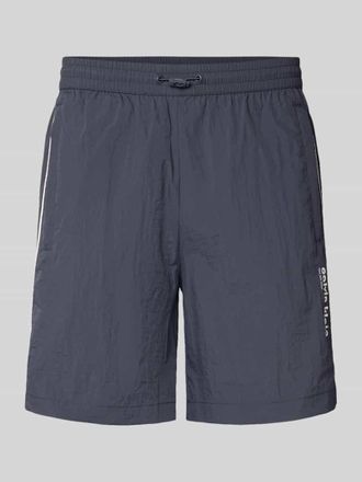 Calvin Klein Jeans Straight Leg Shorts mit Label-Print in Dunkelblau, Gr&ouml;&szlig;e XXL