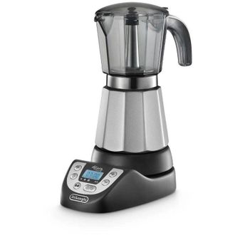 DeLonghi Cafetera El&eacute;ctrica Moka Delonghi Alicia Plus Emkp 63.b, Color Negro Y Plateado