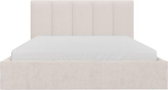 VENTE-UNIQUE.COM Cama con canap&eacute; abatible poli&eacute;ster beige 140 x 190 cm