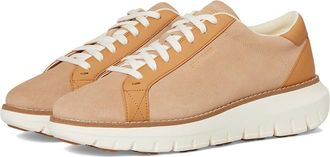 Cole Haan Zerogrand Rexanna Lace-to-toe Sneakers Womens Shoes Tushcan Sand Suede/Biscuit/Ivory : 10.5 B - Medium, Synthetic
