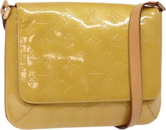 Louis Vuitton Thompson Street Handbag Monogram Vernis Beige Patent_Leather Bag (Pre-Owned)