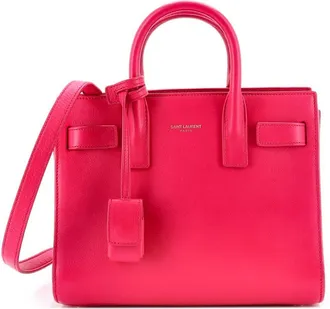 Saint Laurent Pink Leather Sac De Jour Nm Bag Nano (Authentic Pre-Loved)