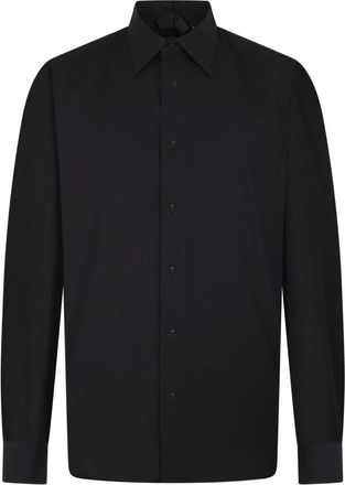 Philipp Plein Sugar Daddy Cut Shirt All-Over Strass - Heren - Casual Overhemden - Zwart - L - Katoen - Overhemden