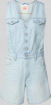 Levi's Jeansjumpsuit mit Knopfleiste Modell VEST ROMPER ROM COM in Jeansblau, Größe L