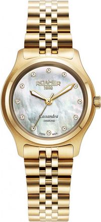 Roamer Womens 626847-48-89-20 Ladies Cassandra Diamond Watch - Gold - One Size