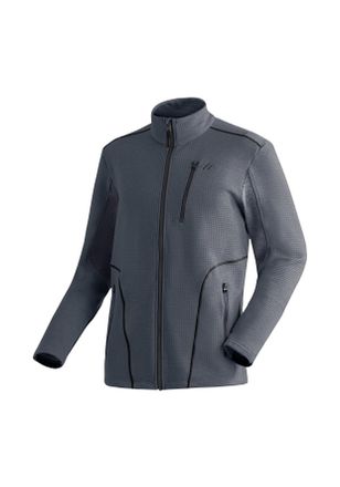 Maier Sports Fleecejacke MAIER SPORTS Tesila M, Herren, Gr. 48, grau (graphit), 69% Polyester, 24% Viskose, 7% Elasthan, hoch geschlossener Ausschnitt, Jacken Flee